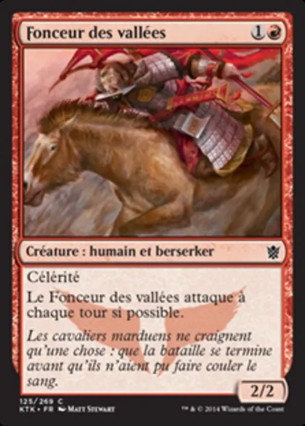Fonceur des vallées, carte Magic KTK 125 — extension Les Khans de Tarkir