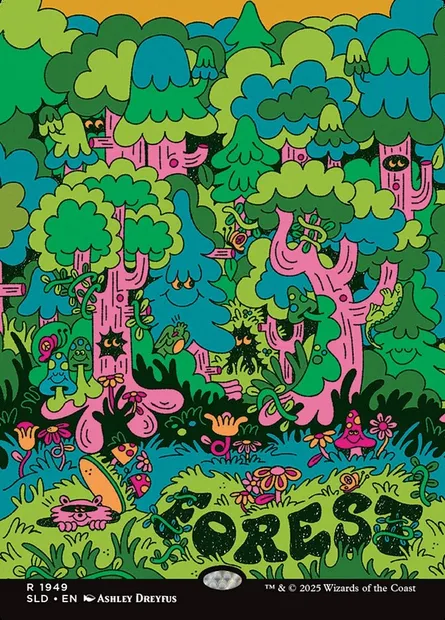 Forêt, carte Magic SLD 1949 — extension Secret Lair Drop