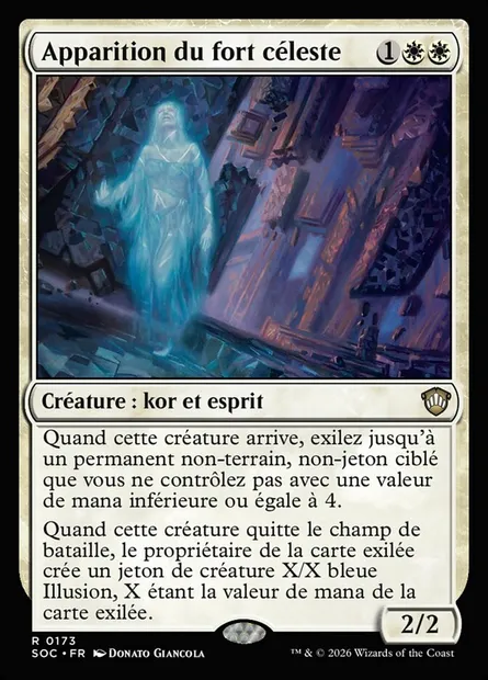 Apparition du fort céleste, carte Magic SOC 173 — extension Secrets of Strixhaven Commander
