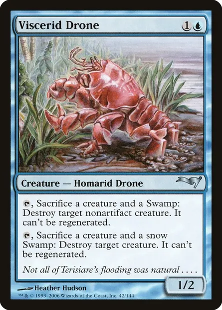 Drone viscéride, carte Magic CST 42 — extension Coldsnap Theme Decks