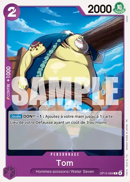 Tom, carte One Piece OP13-069 — extension SUCCESSEURS