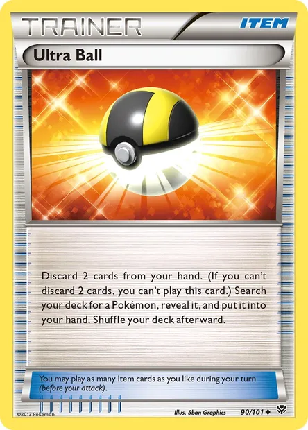Ultra Ball, Pokémon card PLB 90 — Plasma Blast set