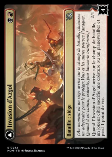 Invasion d'Azgol // Faucheur cendreux, carte Magic MOM 232 — extension L'invasion des machines