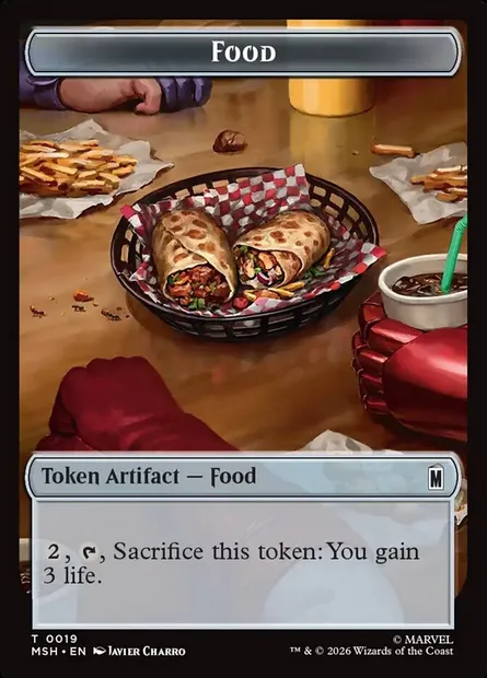 Food, Magic card TMSH 19 — Marvel Super Heroes Tokens set