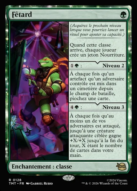 Fêtard, carte Magic TMT 128 — extension Teenage Mutant Ninja Turtles