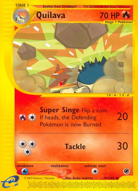 Quilava, Pokémon card EX 91 — Expedition Base Set set