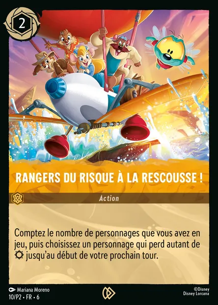 Rangers du risque à la rescousse !, carte Disney Lorcana P2-010 — extension P2