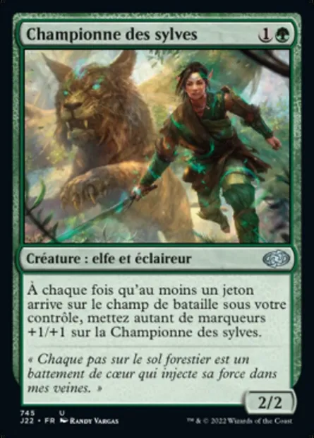 Championne des sylves, carte Magic J22 745 — extension Jumpstart 2022