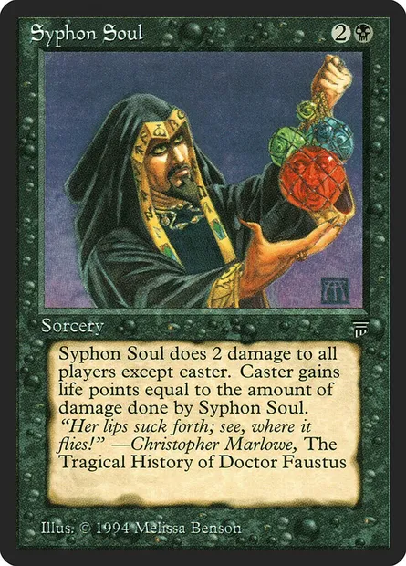 Syphon Soul, Magic card LEG 118 — Legends set