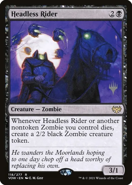 Headless Rider, Magic card PVOW 118p — Innistrad: Crimson Vow Promos set