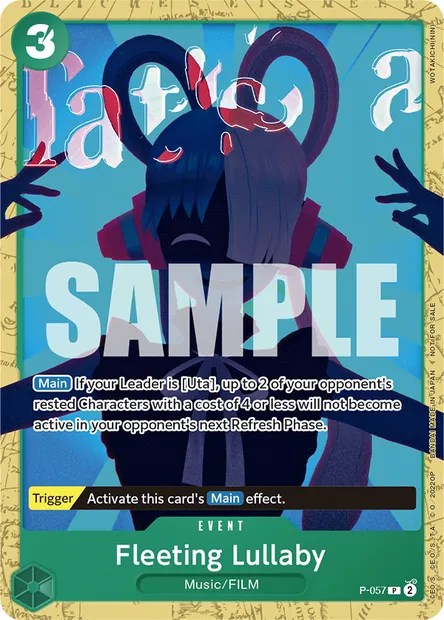 Fleeting Lullaby, One Piece card P-057 — Promotion card set