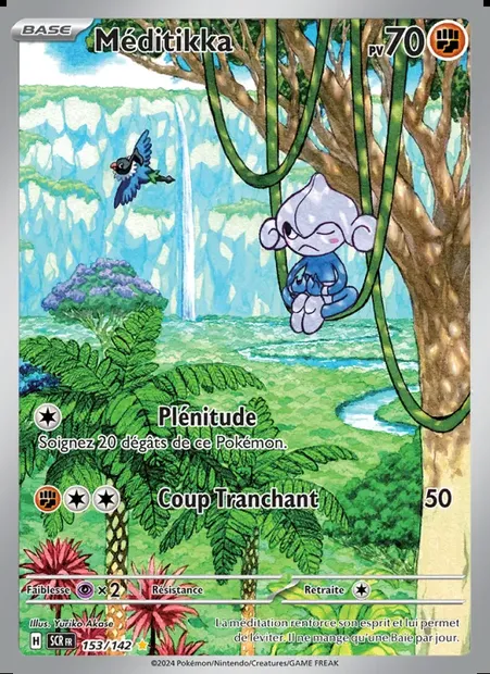 Méditikka, carte Pokémon SCR 153 — extension Couronne Stellaire
