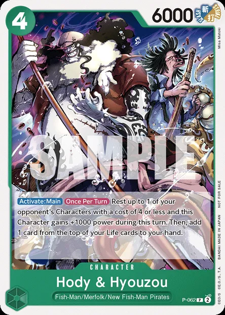 Hody & Hyouzou, carte One Piece P-062 — extension Carte promo