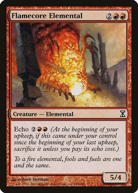 Flamecore Elemental, Magic card TSP 154 — Time Spiral set