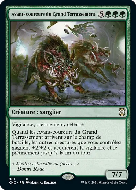 Avant-coureurs du Grand Terrassement, carte Magic KHC 61 — extension Kaldheim Commander