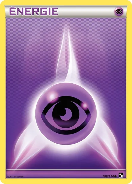 Énergie Psy, carte Pokémon BLW 109 — extension Noir & Blanc