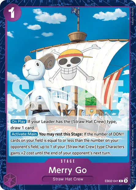 Merry Go, One Piece card EB02-041 — Anime 25th Collection set