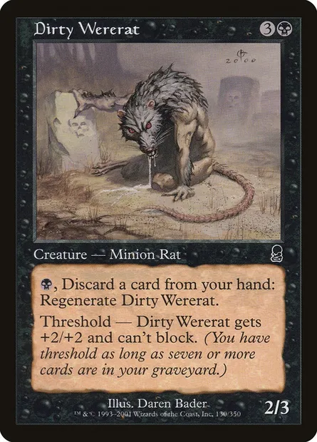Dirty Wererat, Magic card ODY 130 — Odyssey set