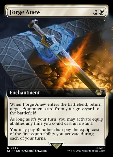 Forge Anew, Magic card LTR 349 — The Lord of the Rings: Tales of Middle-earth set