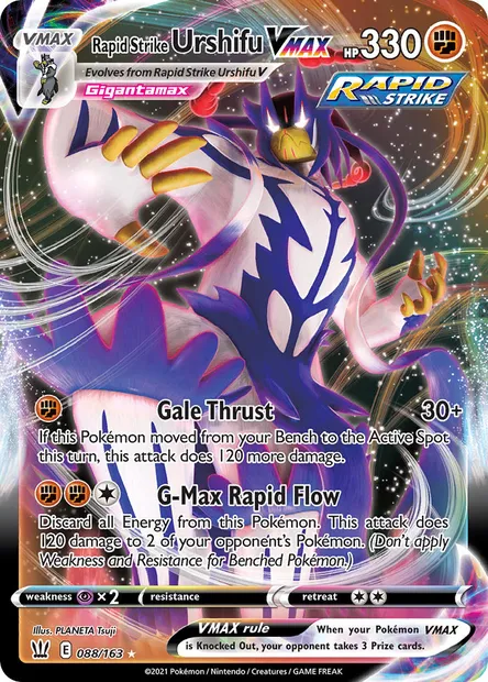 Rapid Strike Urshifu VMAX, Pokémon card BST 88 — Battle Styles set