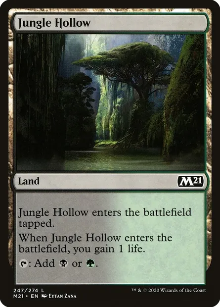 Jungle Hollow, Magic card M21 247 — Core Set 2021 set