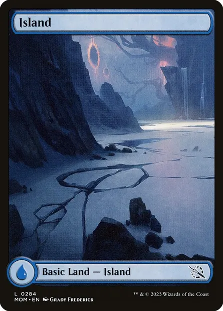 Island, Magic card MOM 284 — March of the Machine set
