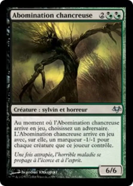 Abomination chancreuse, carte Magic EVE 115 — extension Coucheciel