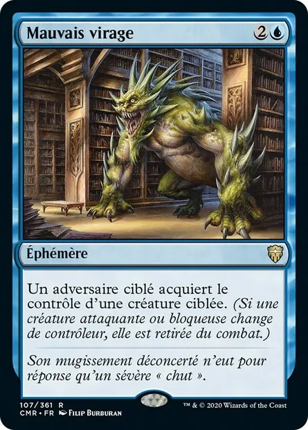 Mauvais virage, carte Magic CMR 107 — extension Commander Legends