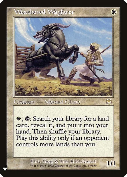 Weathered Wayfarer, Magic card PLST ONS-59 — The List set