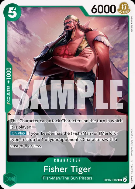 Fisher Tiger, carte One Piece OP07-032 — extension 500 YEARS IN THE FUTURE