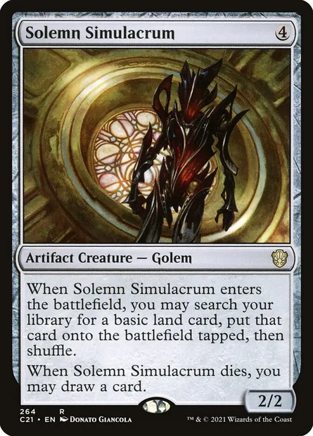 Solemn Simulacrum, Magic card C21 264 — Commander 2021 set