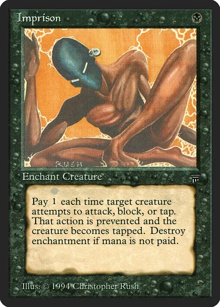 Imprison, Magic card LEG 107 — Legends set