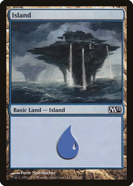 Island, Magic card M12 237 — Magic 2012 set