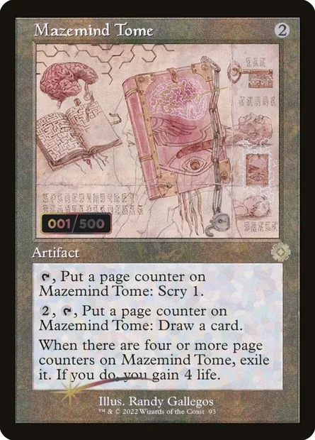 Mazemind Tome, Magic card BRR 93z — The Brothers' War Retro Artifacts set
