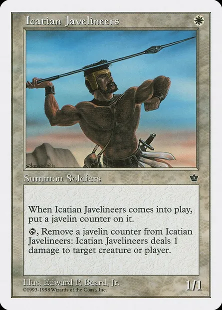 Javeliniers icatians, carte Magic ATH 7 — extension Anthologies