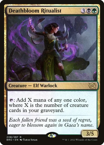 Deathbloom Ritualist, Magic card BRO 208 — The Brothers' War set