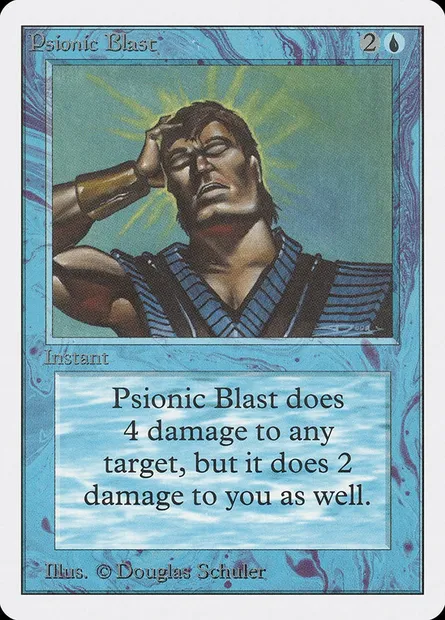 Psionic Blast, Magic card 2ED 75 — Unlimited Edition set