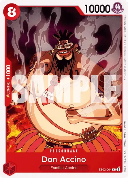 Don Accino, carte One Piece EB02-004 — extension Anime 25th Collection