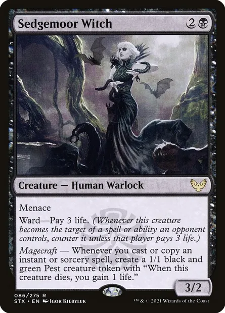 Sedgemoor Witch, Magic card STX 86 — Strixhaven: School of Mages set