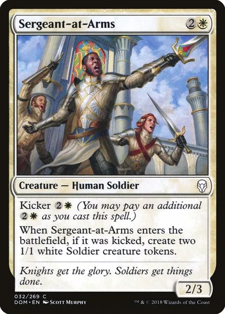 Sergeant-at-Arms, Magic card DOM 32 — Dominaria set