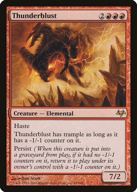 Thunderblust, Magic card EVE 63 — Eventide set