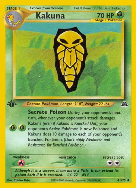 Kakuna, Pokémon card ND 41 — Neo Discovery set