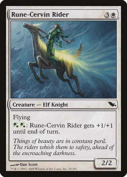 Rune-Cervin Rider, Magic card SHM 20 — Shadowmoor set