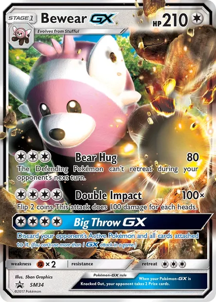 Bewear GX, Pokémon card SM 34 — SM Black Star Promos set