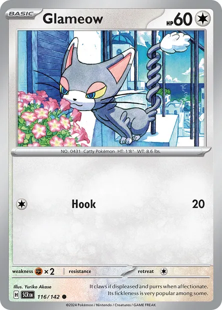 Glameow, Pokémon card SCR 116 — Stellar Crown set