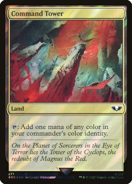 Tour de commandement, carte Magic 40K 271★ — extension Warhammer 40,000 Commander