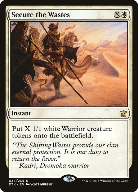 Secure the Wastes, Magic card DTK 36 — Dragons of Tarkir set