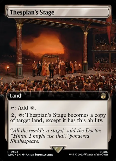 Scène de théâtre, carte Magic WHO 531 — extension Doctor Who