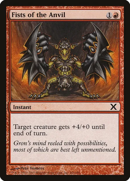 Fists of the Anvil, Magic card 10E 201 — Tenth Edition set