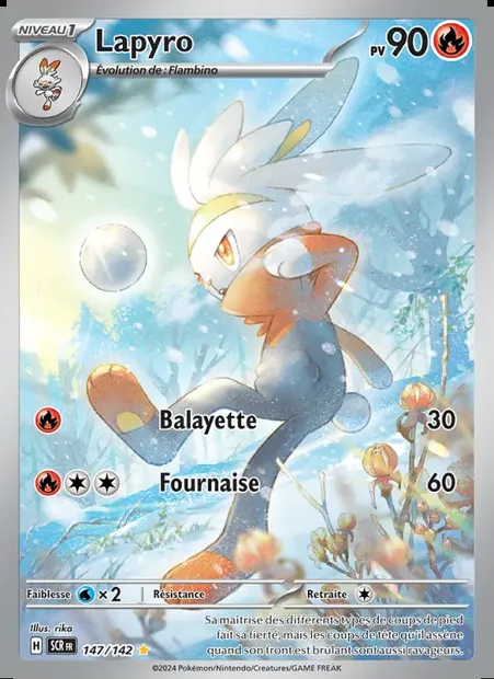 Lapyro, carte Pokémon SCR 147 — extension Couronne Stellaire